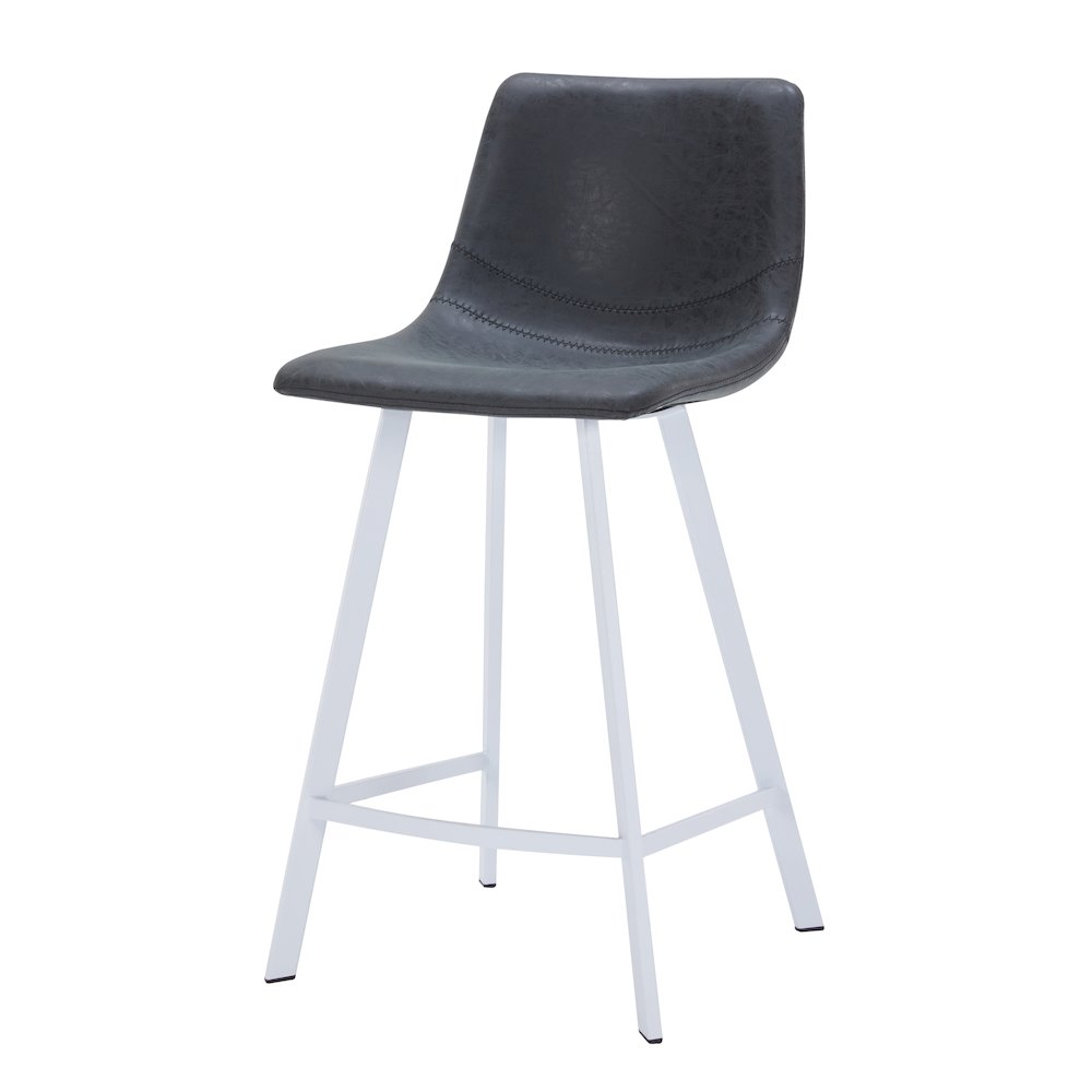 Elland - Counter stool -White Base-Charcoal Black. Picture 9
