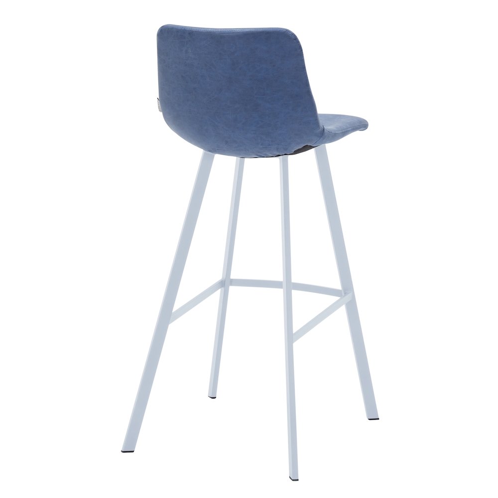 Elland - Bar stool - Peacock Blue - White Base Set of 2. Picture 4
