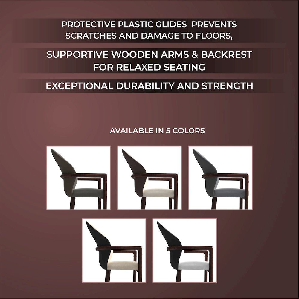 Opaline Series Elegant Wooden Dining Chair in Black Velvet and White. Picture 13