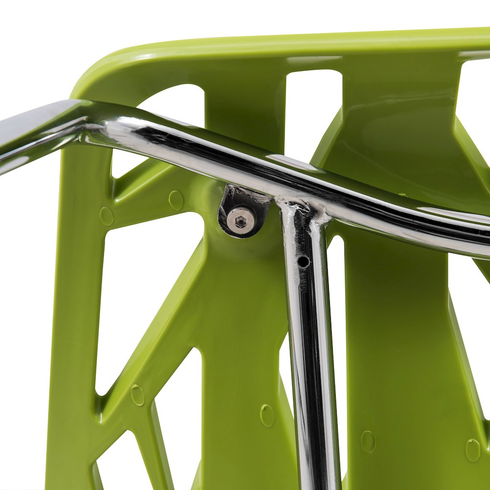 Modern Asbury Dining Chair w/ Chromed Legs, Set of 4. Picture 8