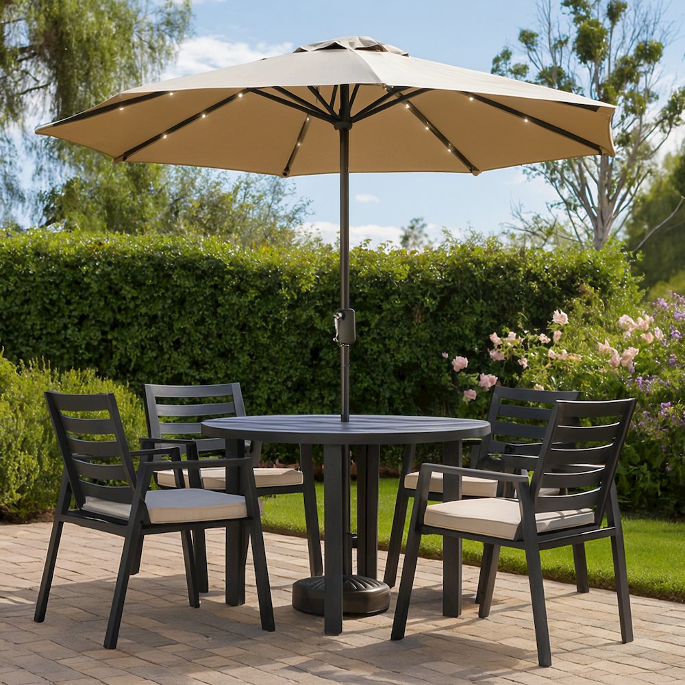 Chelsea 60″ Round Outdoor Aluminum Dining Table for Patio. Picture 26