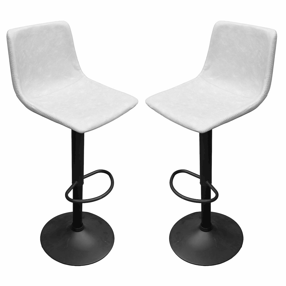 Tilbury Modern Adjustable Bar Stool in Light Grey. Picture 1