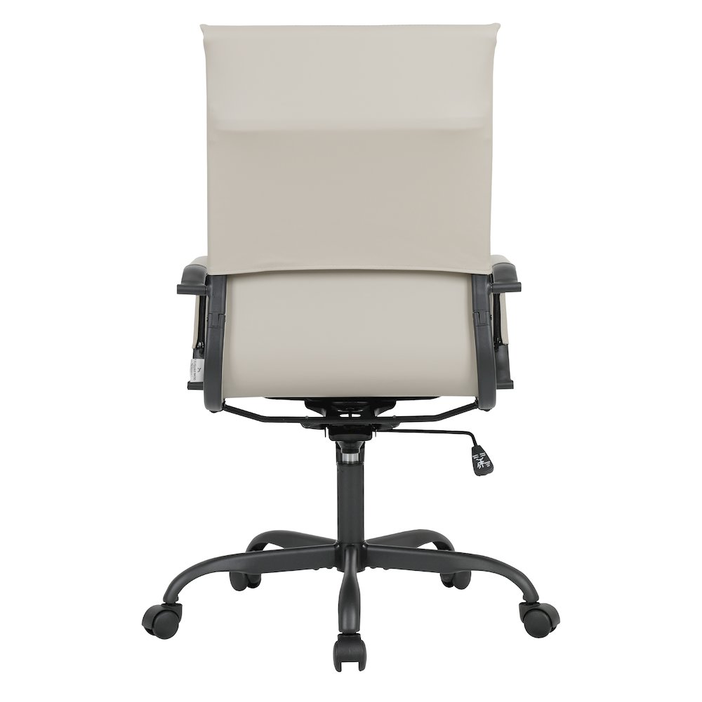 Harris Leather Home High-Back Office Chair in Tan With Black Frame. Picture 5