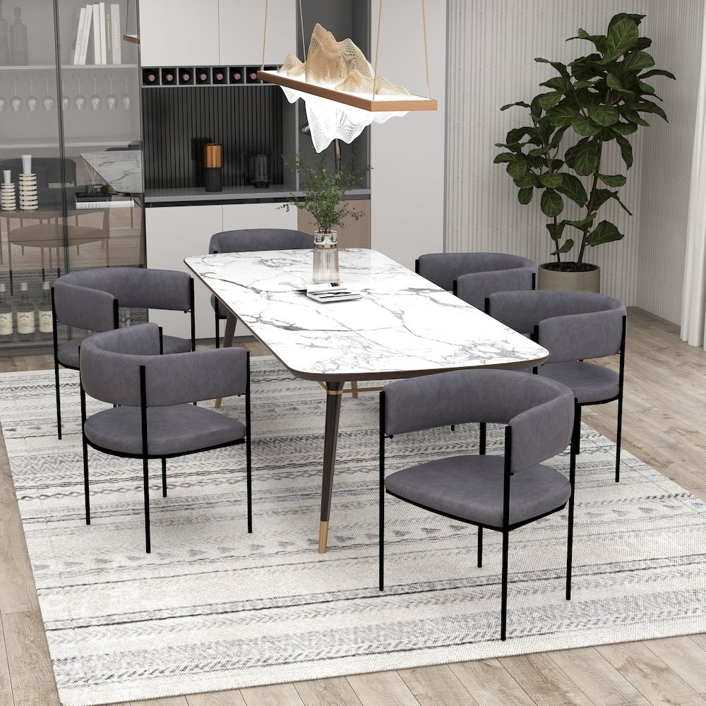 Cyril Collection Modern Chair in Charcoal. Picture 29