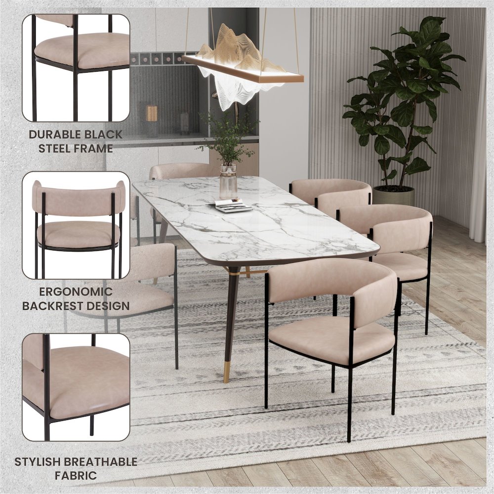 Cyril Collection Modern Chair in Taupe. Picture 18