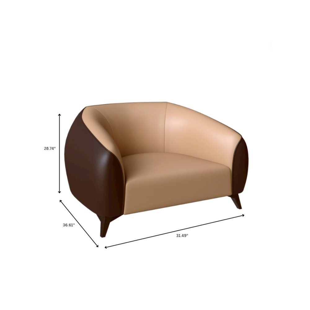 Opula Collection Single Seater Sofa In Brown. Picture 11