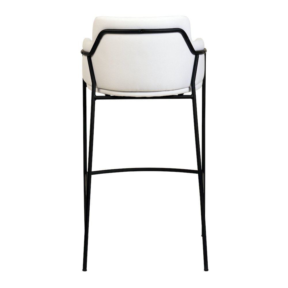 Axis Collection Modern Bar height Chair in White. Picture 12