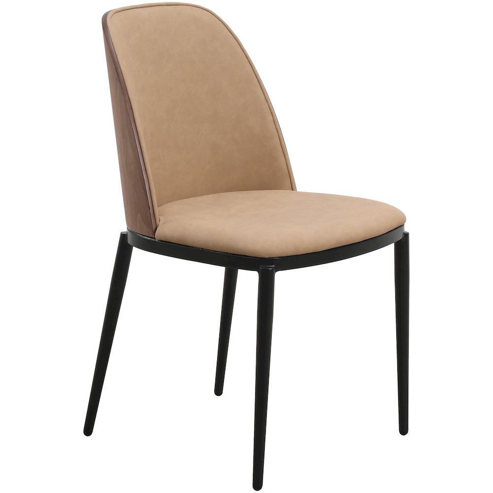 Zayle 7-Piece Dining Set with 55" Rectangular Dining Side Chair in Walnut/Brown. Picture 2