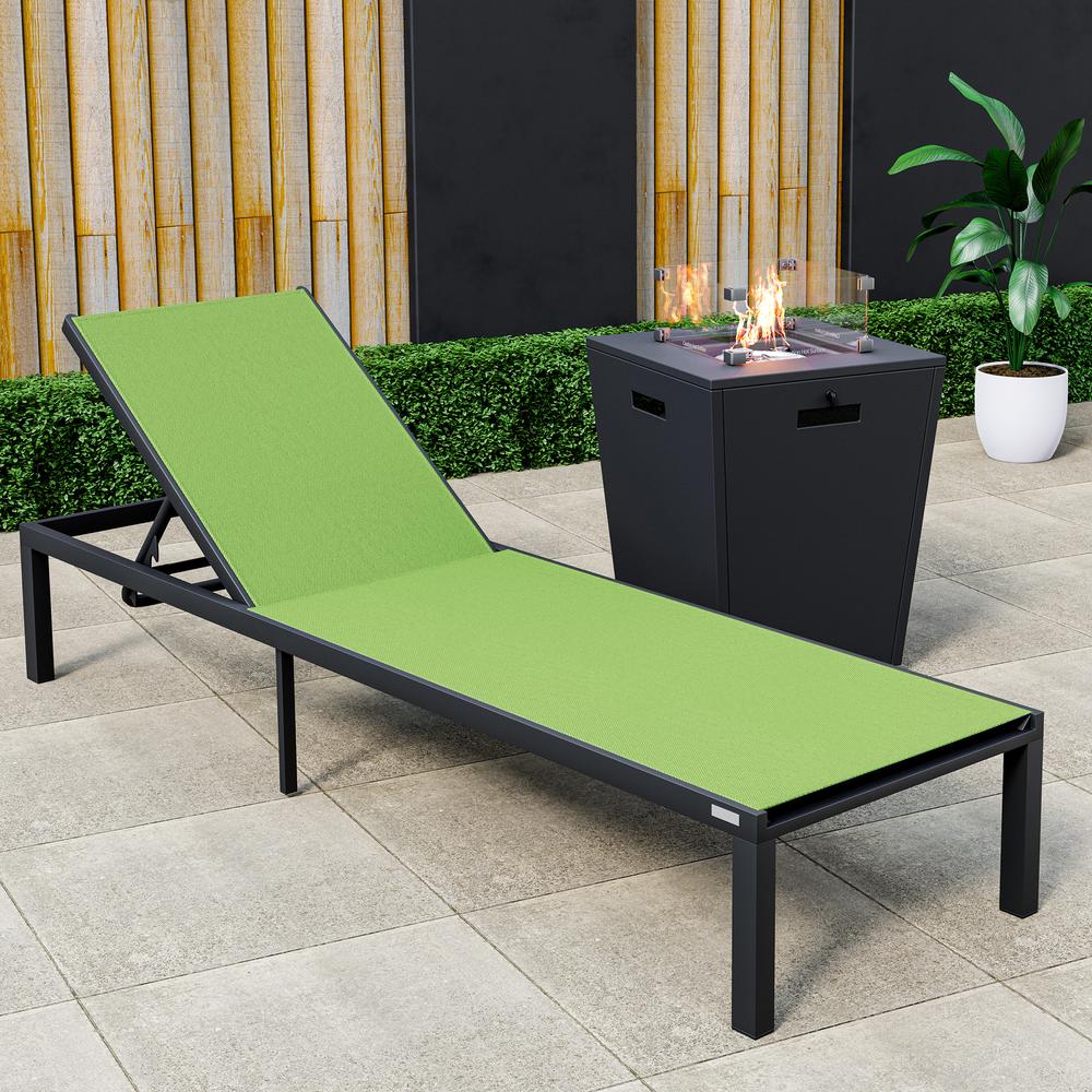 Black Aluminum Outdoor Patio Chaise Lounge Chair. Picture 8