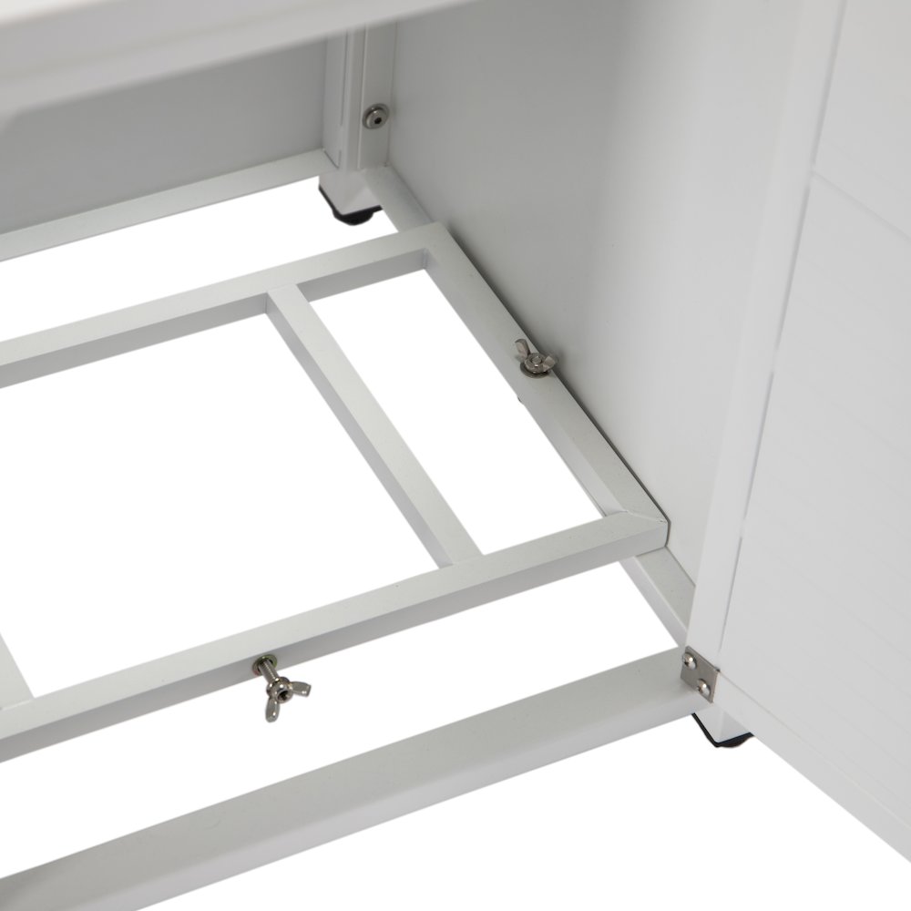 Walbrooke Patio Square Fire Pit and Tank Holder in White. Picture 19