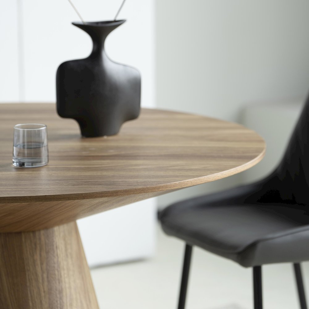 Fynix Collection Modern Dining Table In Natural Wood. Picture 7