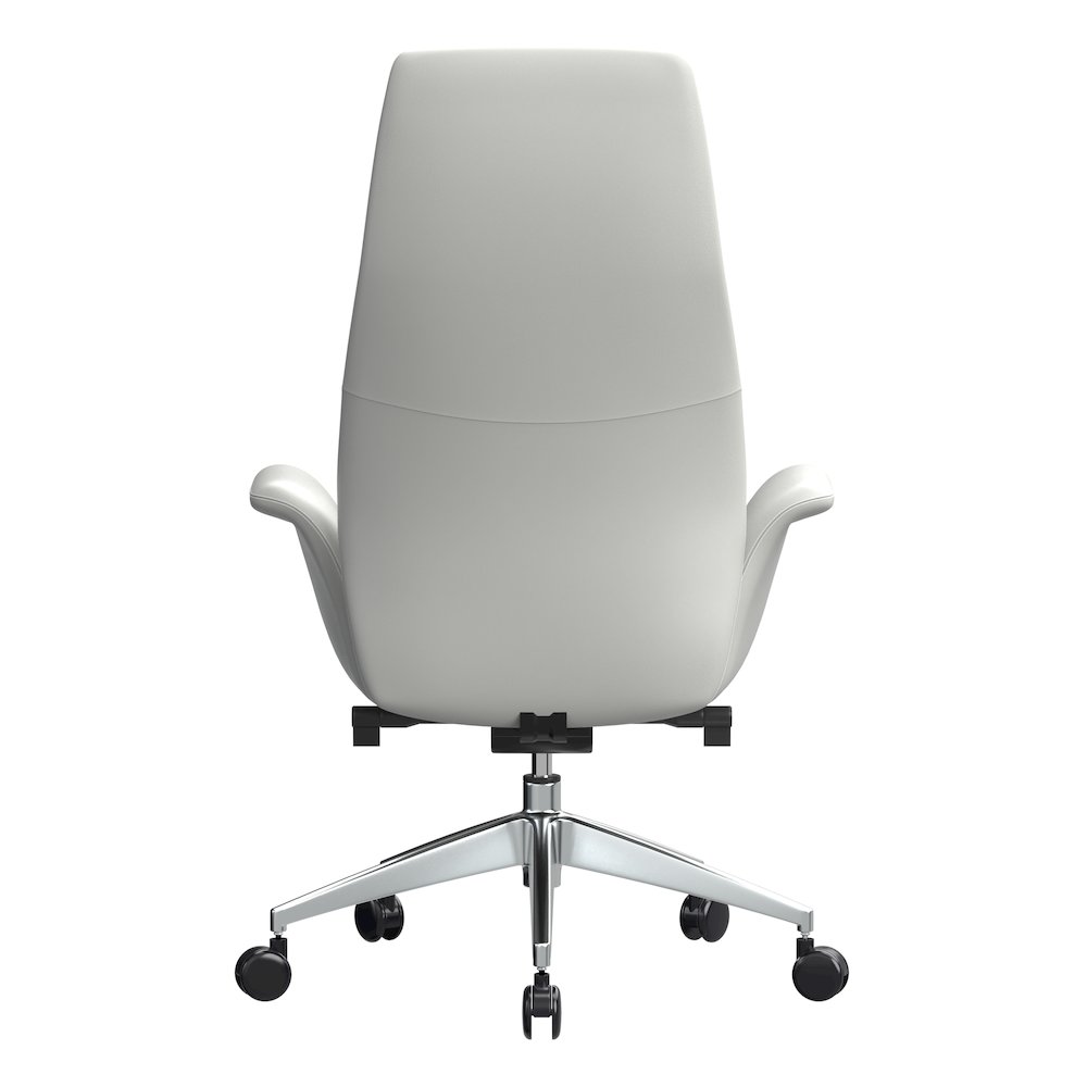 Summit Series Tall Office Chair In White Leather. Picture 4