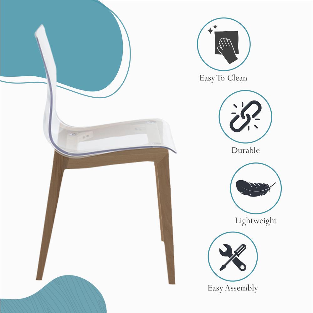 Marsden Modern Dining Side Chair With Beech Wood Legs Set of 4. Picture 13