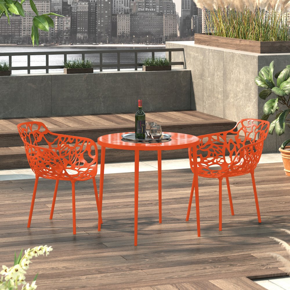 Modern Devon Aluminum Armchair, Set of 2. Picture 2