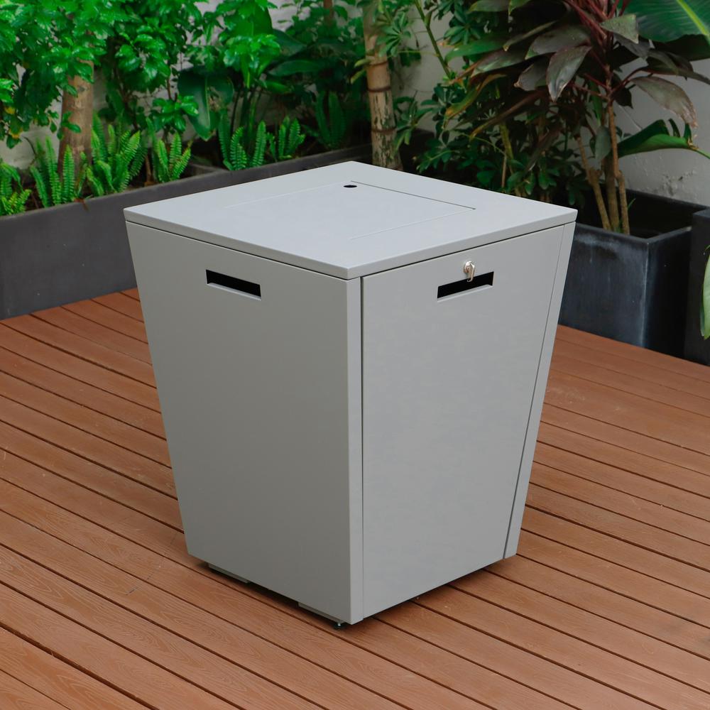 Chelsea Aluminum Patio Modern Propane Fire Pit Side Table. Picture 6