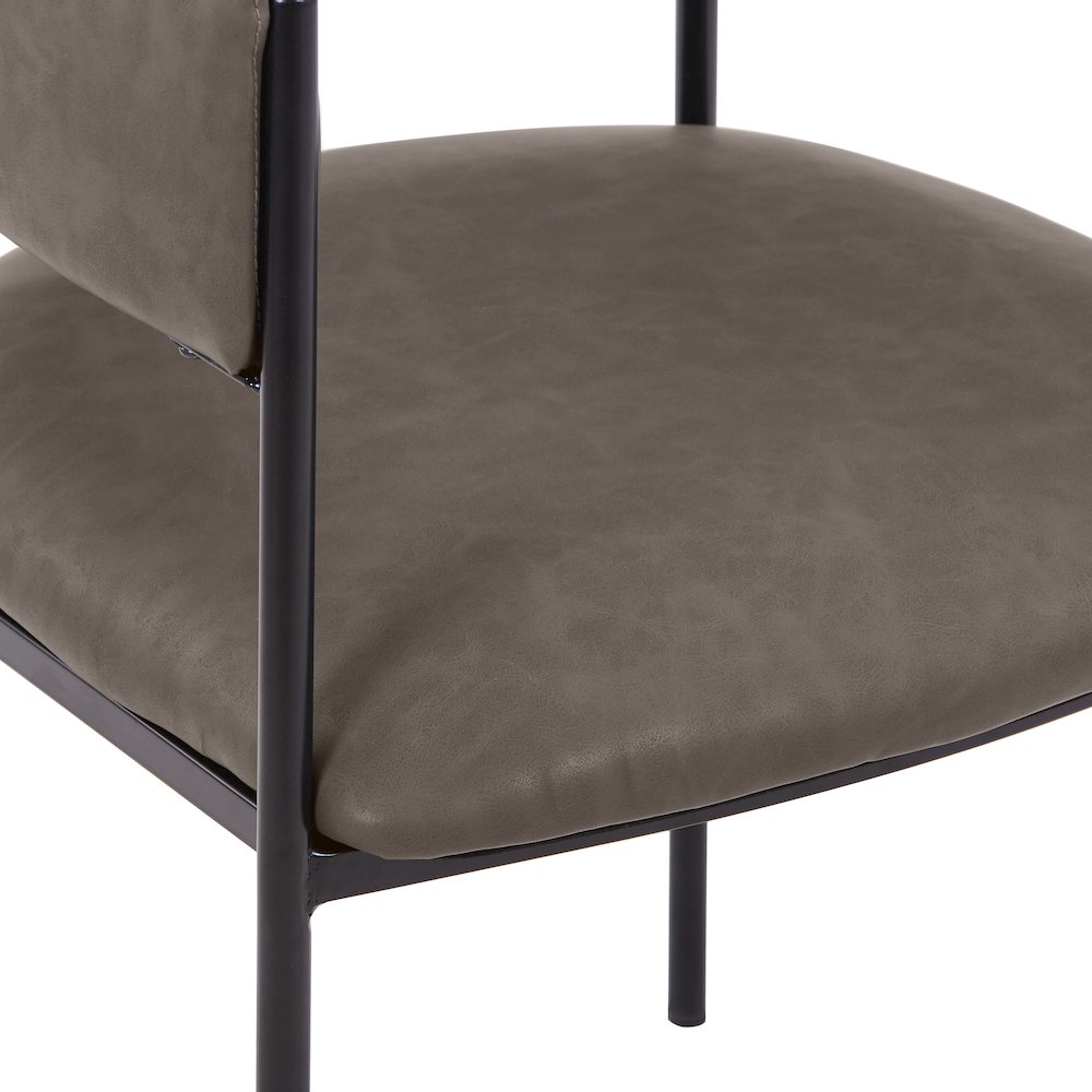 Cyril Collection Modern Chair in Charcoal. Picture 1