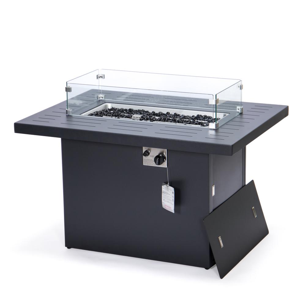 Chelsea Patio Modern Aluminum Propane Fire Pit Table. Picture 5