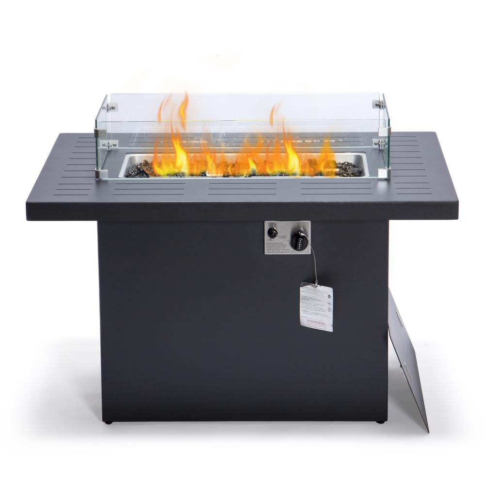 Chelsea Patio Modern Aluminum Propane Fire Pit Table. Picture 7