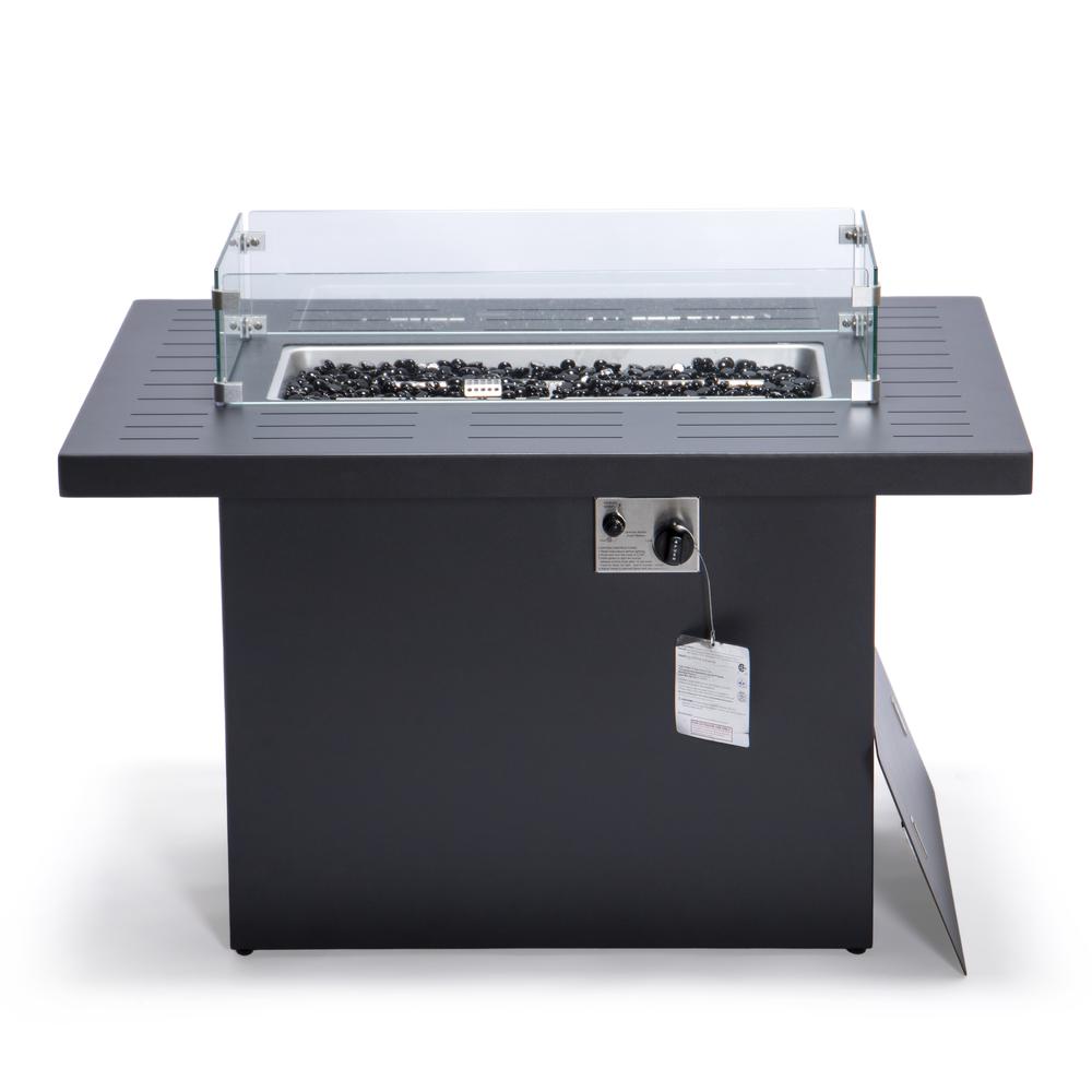 Chelsea Patio Modern Aluminum Propane Fire Pit Table. Picture 4