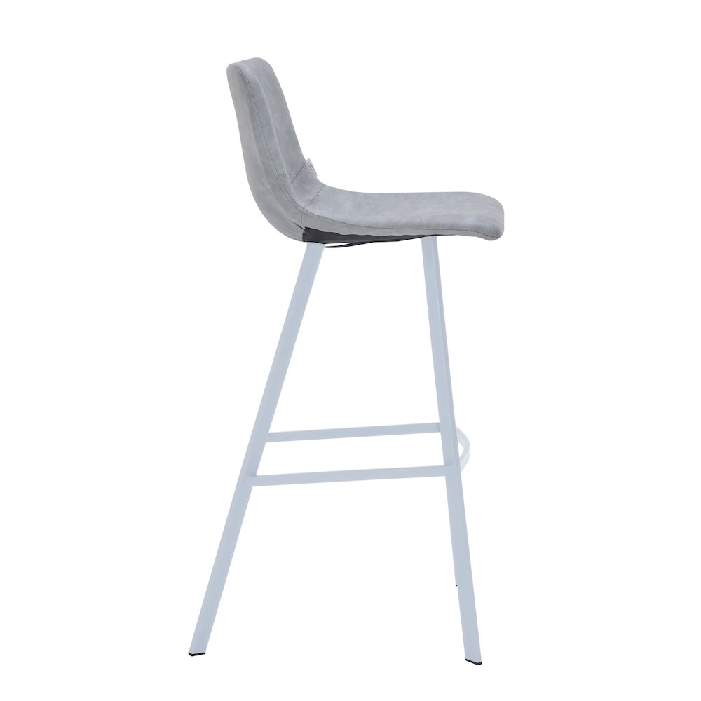 Elland - Bar stool -Light Grey- White Base Set of 2. Picture 3