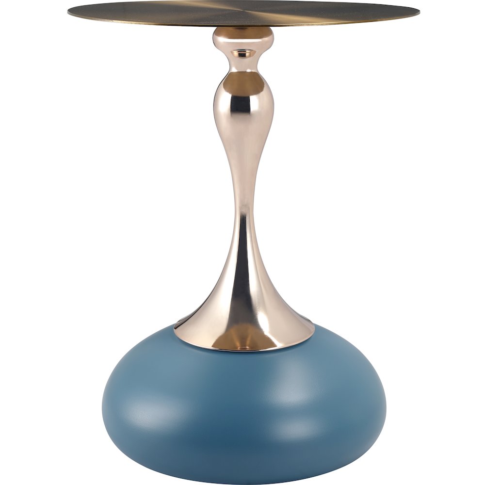 Savoy Collection Modern End Table In Blue. Picture 14