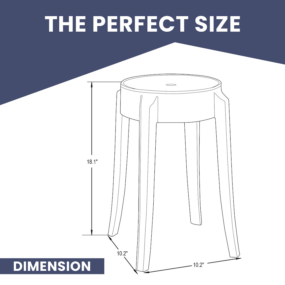 Averill Modern Plastic Dining Stool. Picture 8