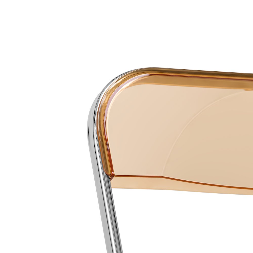 Lawrence Acrylic Folding Chair With Metal Frame, Set of 4. Picture 25