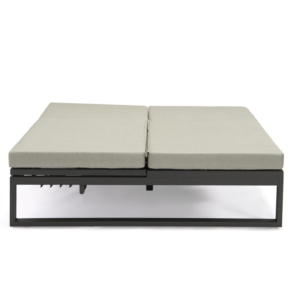Chelsea Convertible Lounge Reclining Double Chaise With Cushions. Picture 4