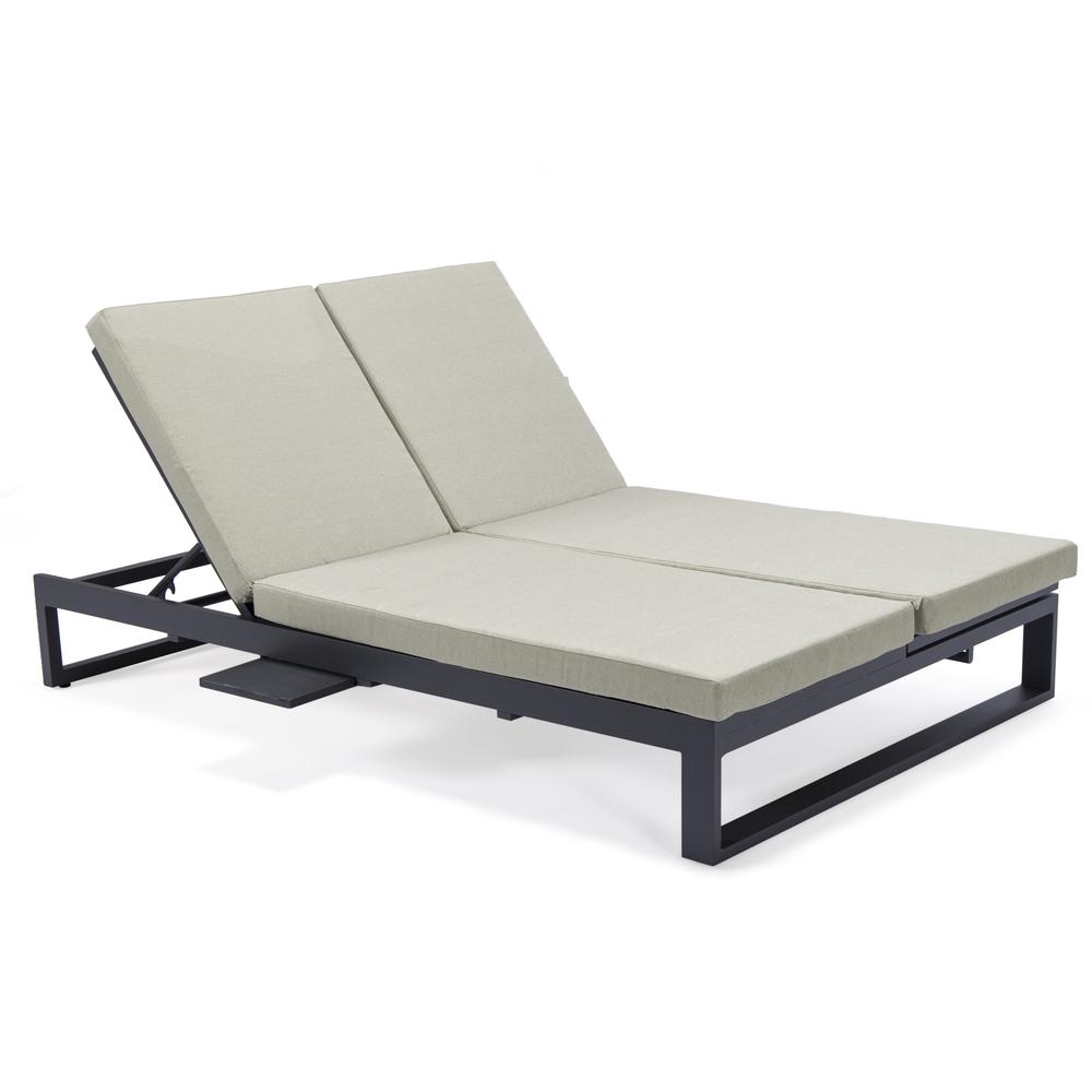 Chelsea Convertible Lounge Reclining Double Chaise With Cushions. Picture 14
