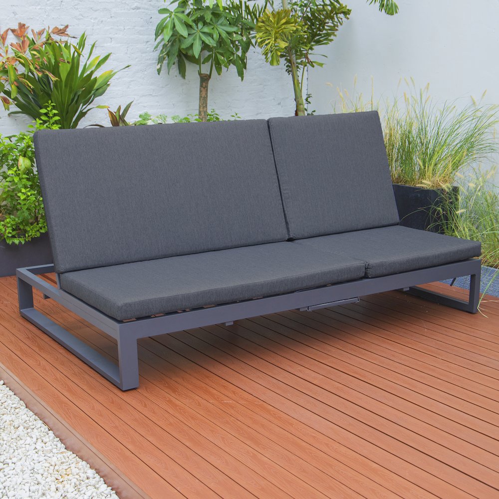 Chelsea Convertible Lounge Reclining Double Chaise With Cushions. Picture 65