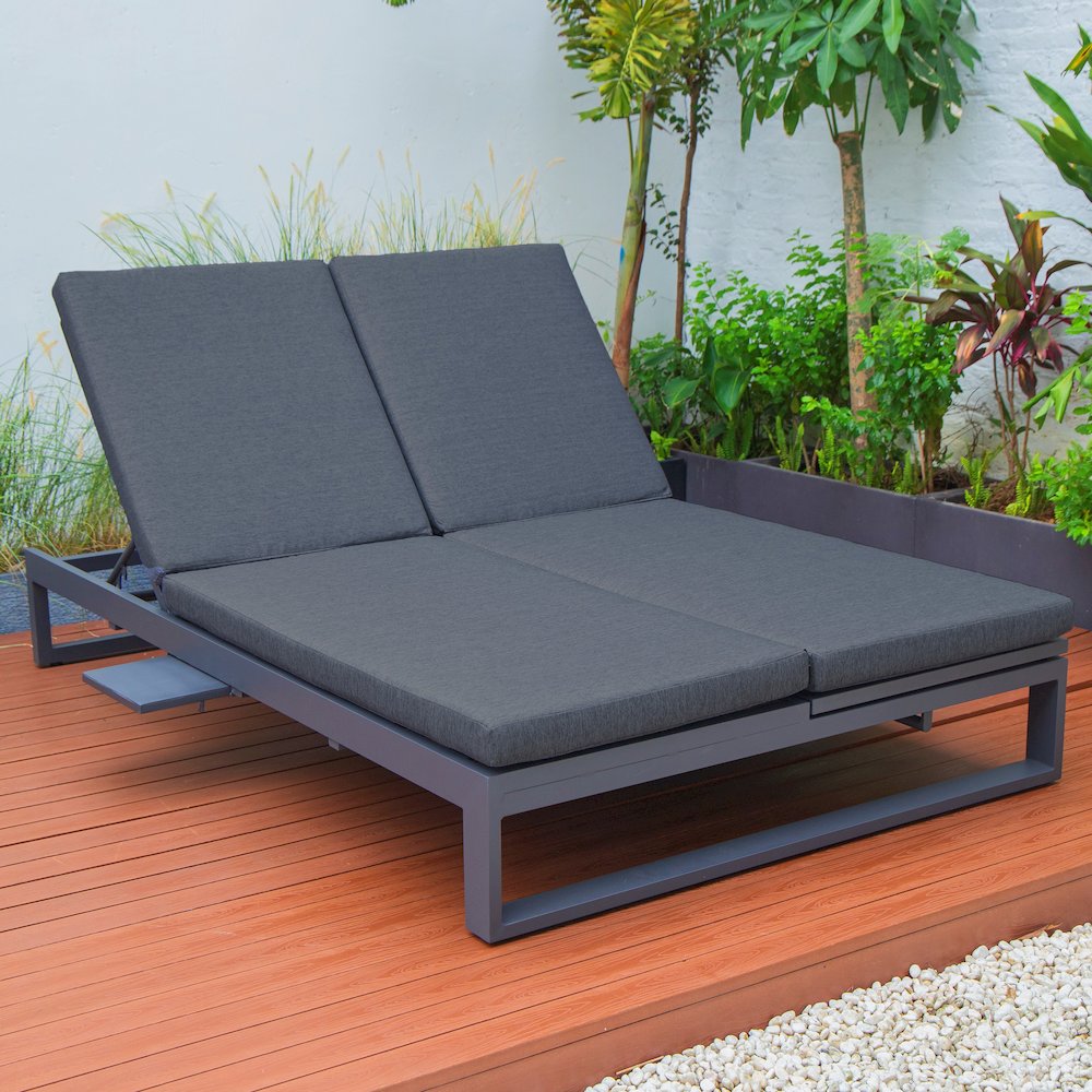 Chelsea Convertible Lounge Reclining Double Chaise With Cushions. Picture 63