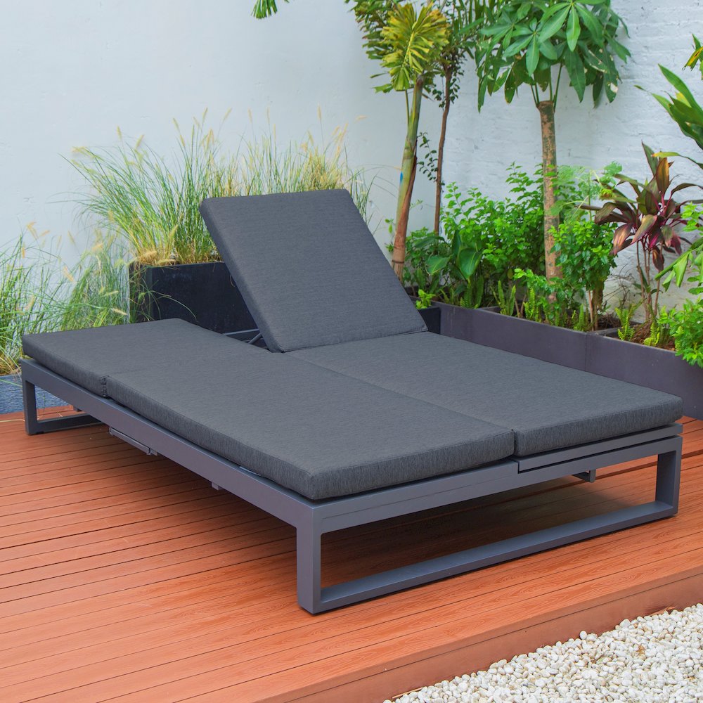 Chelsea Convertible Lounge Reclining Double Chaise With Cushions. Picture 64