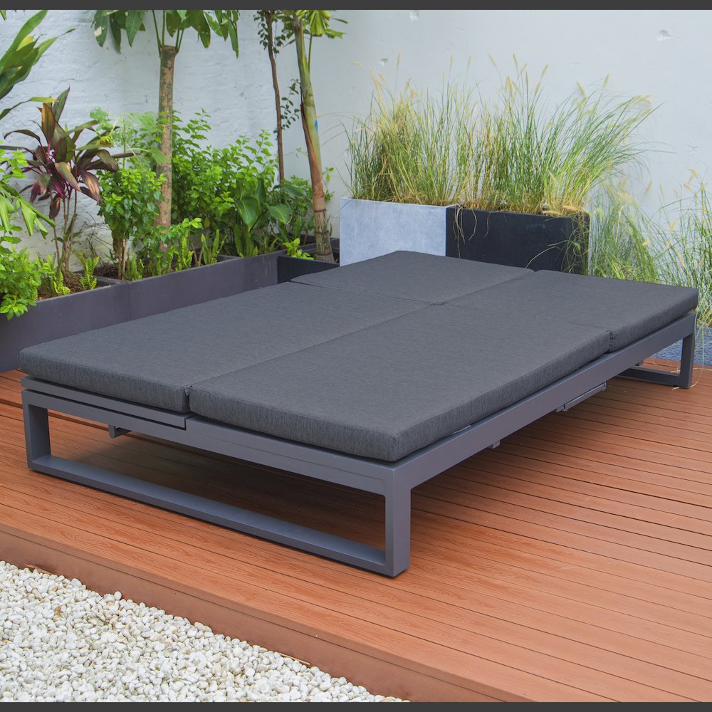 Chelsea Convertible Lounge Reclining Double Chaise With Cushions. Picture 66