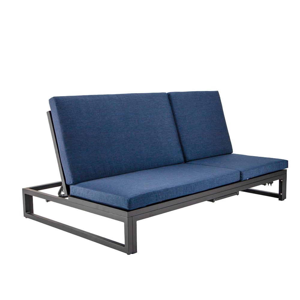 Chelsea Convertible Lounge Reclining Double Chaise With Cushions. Picture 56