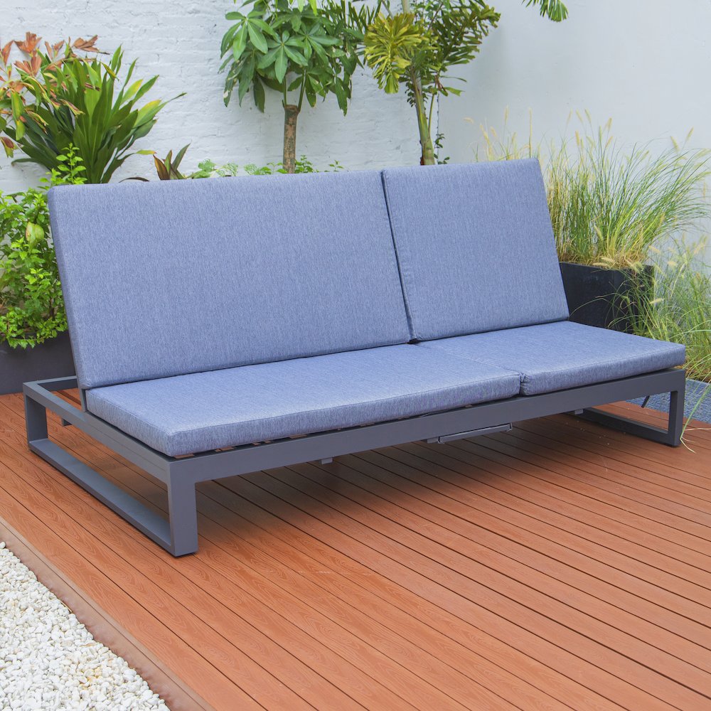 Chelsea Convertible Lounge Reclining Double Chaise With Cushions. Picture 69