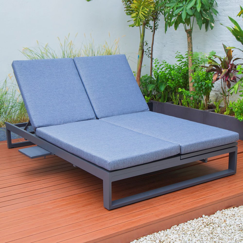 Chelsea Convertible Lounge Reclining Double Chaise With Cushions. Picture 65