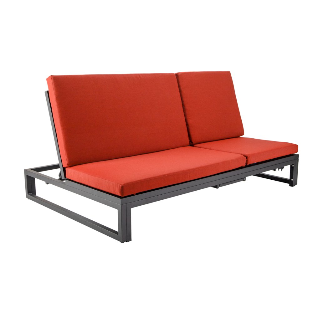 Chelsea Convertible Lounge Reclining Double Chaise With Cushions. Picture 54