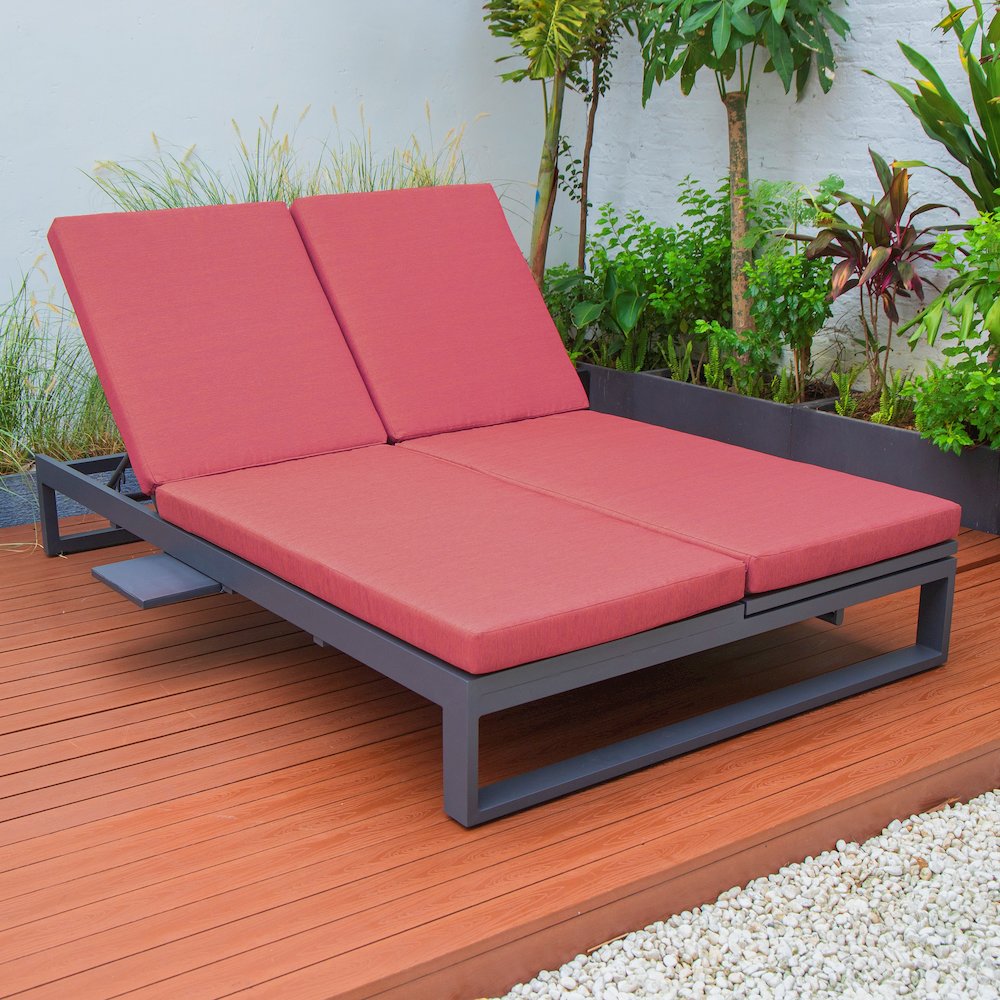 Chelsea Convertible Lounge Reclining Double Chaise With Cushions. Picture 58