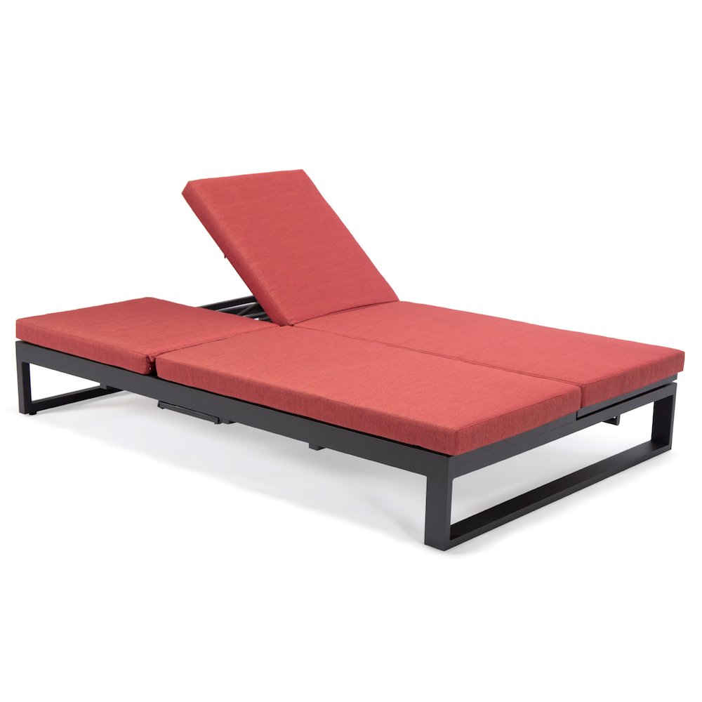 Chelsea Convertible Lounge Reclining Double Chaise With Cushions. Picture 59