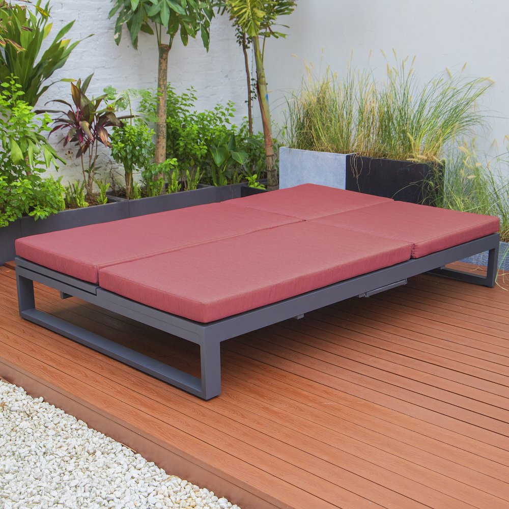 Chelsea Convertible Lounge Reclining Double Chaise With Cushions. Picture 64