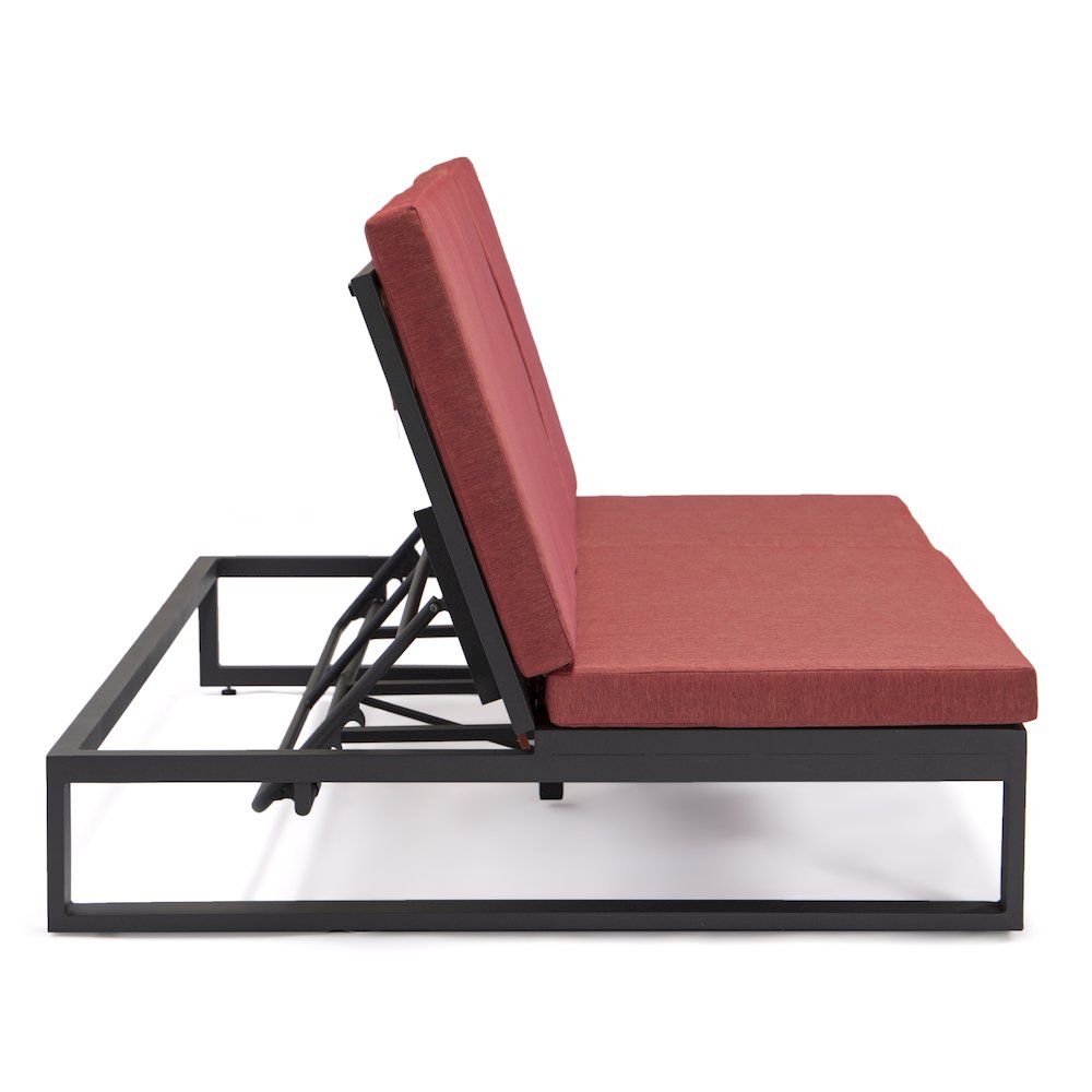 Chelsea Convertible Lounge Reclining Double Chaise With Cushions. Picture 62