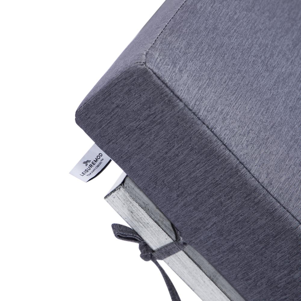 Chelsea Modern Outdoor Weathered Grey Chaise Lounge Chair With Cushions. Picture 10