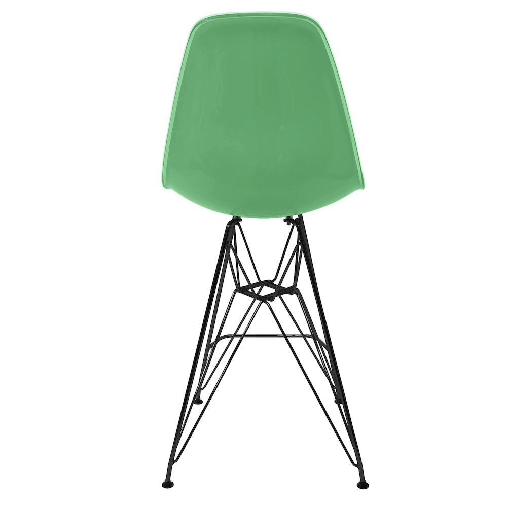 Modern Acrylic Bar stool Cresco Collection Black Base with White/Green seat. Picture 29