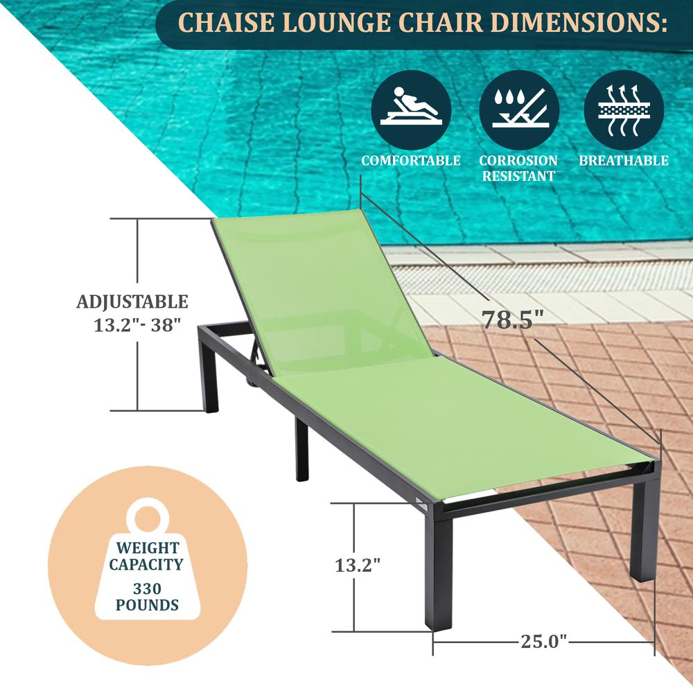 Black Aluminum Outdoor Patio Chaise Lounge Chair. Picture 27