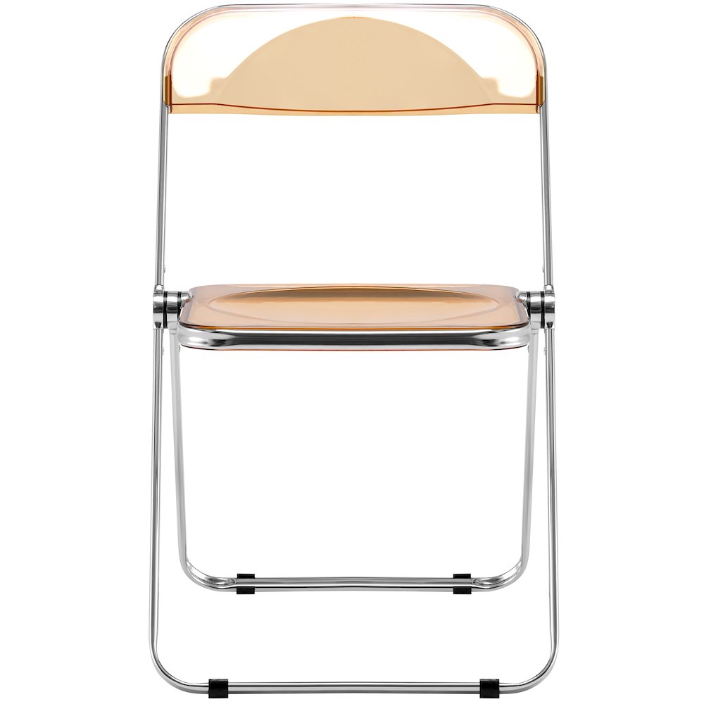 Lawrence Acrylic Folding Chair With Metal Frame, Set of 2. Picture 11