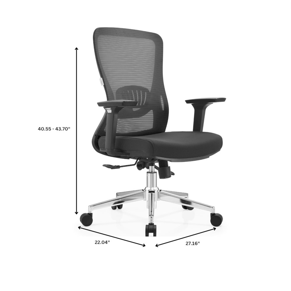 Office Adorit Series Office Task Chair In Black. Picture 19