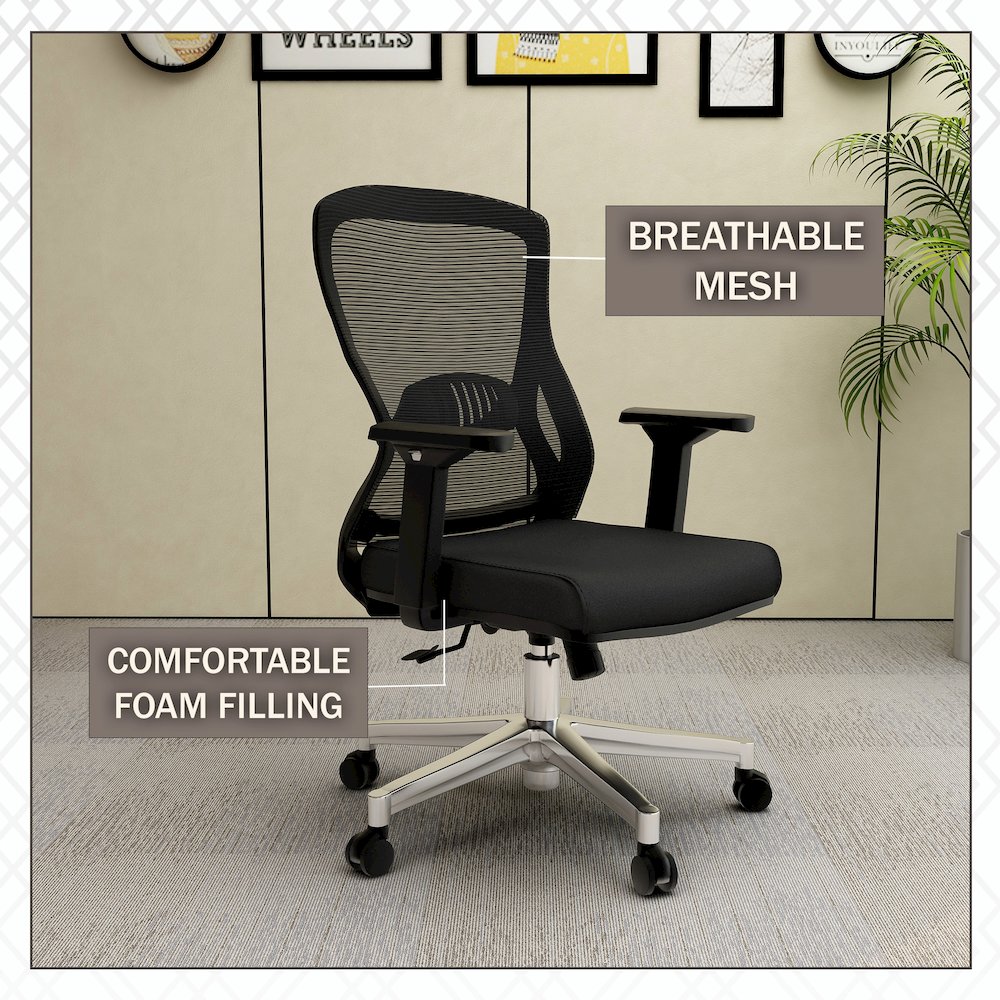 Office Adorit Series Office Task Chair In Black. Picture 12
