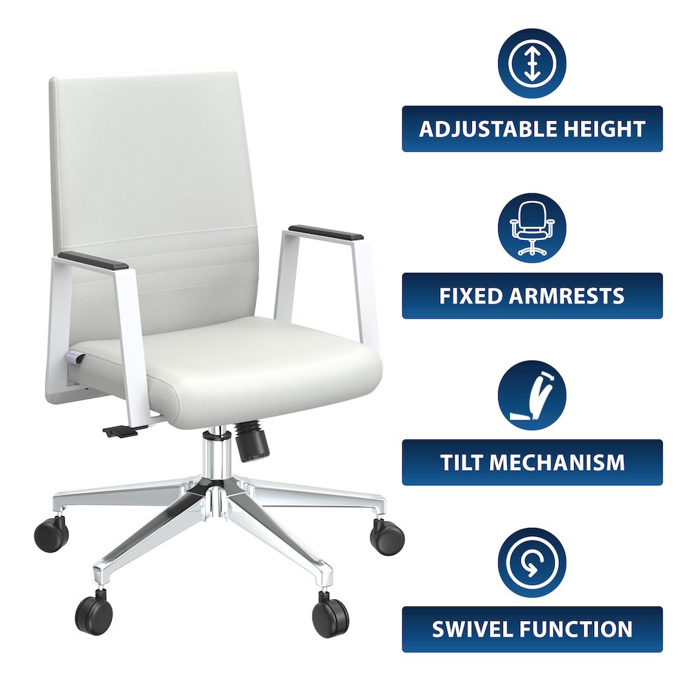 Aleen Office Chair in White. Picture 8