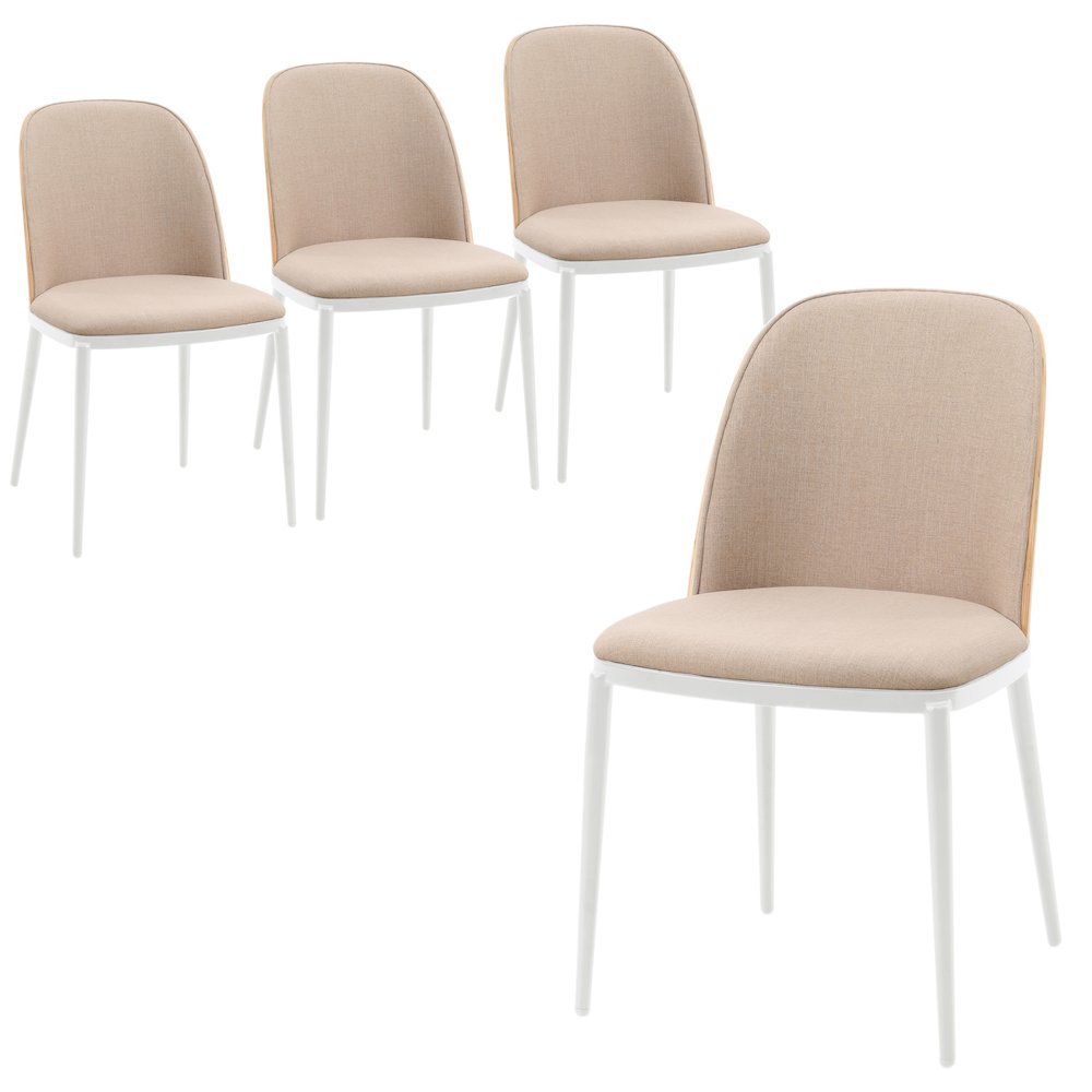 Tule Mid-Century Modern Dining Side Chair Set of 4. Picture 2
