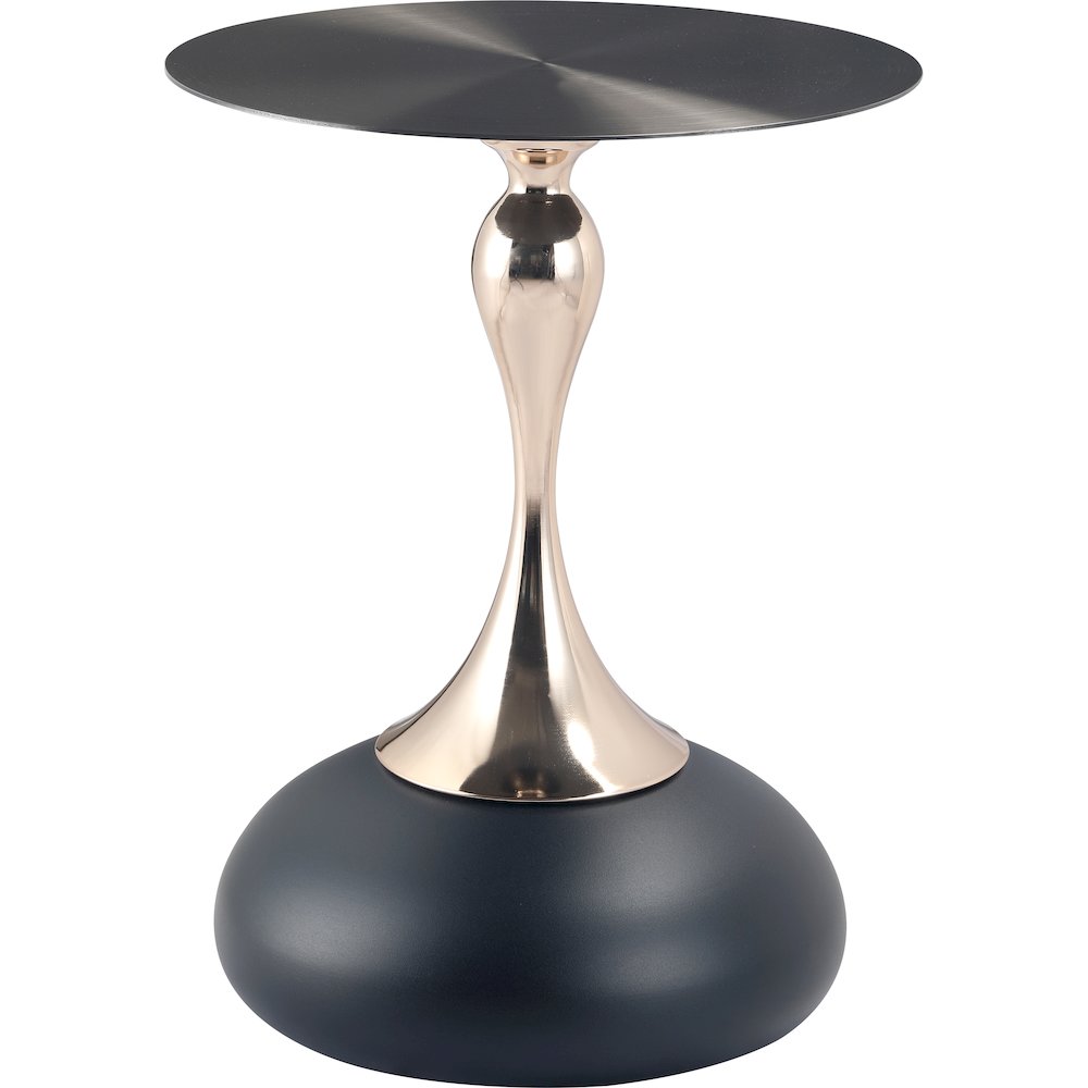 Savoy Collection Modern End Table In Matt Black. Picture 8